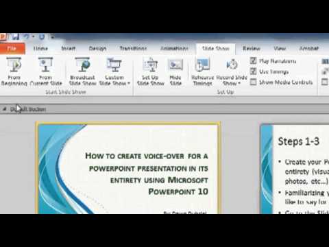 how to create voice over narration for your powerpoint presentation on a mac